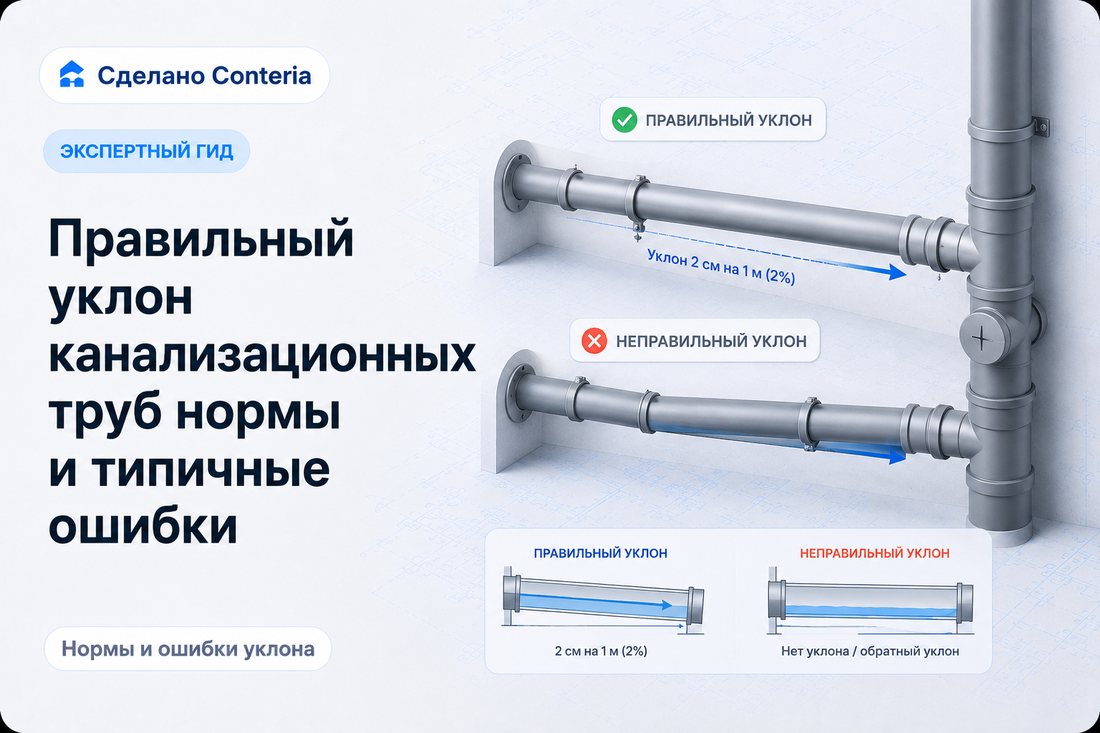 Правильный уклон канализационных труб нормы и типичные ошибки