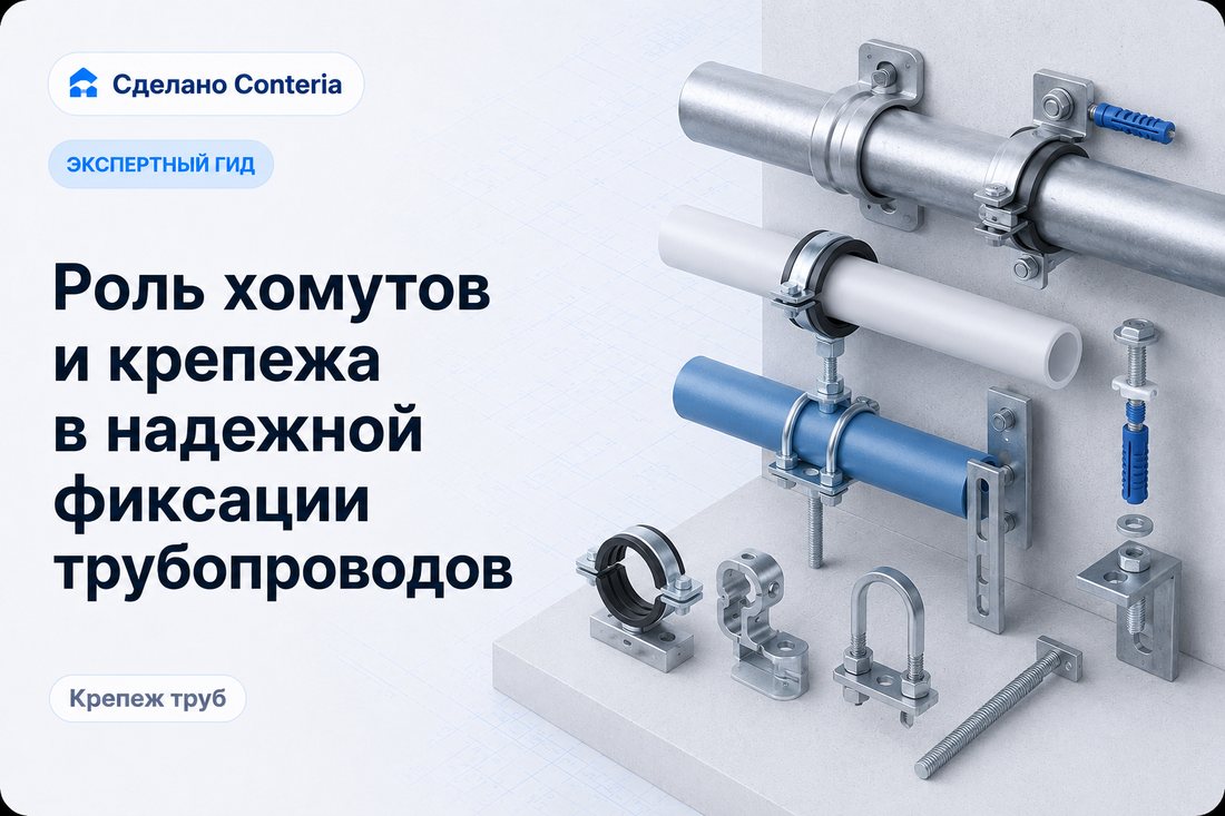 Роль хомутов и крепежа в надежной фиксации трубопроводов