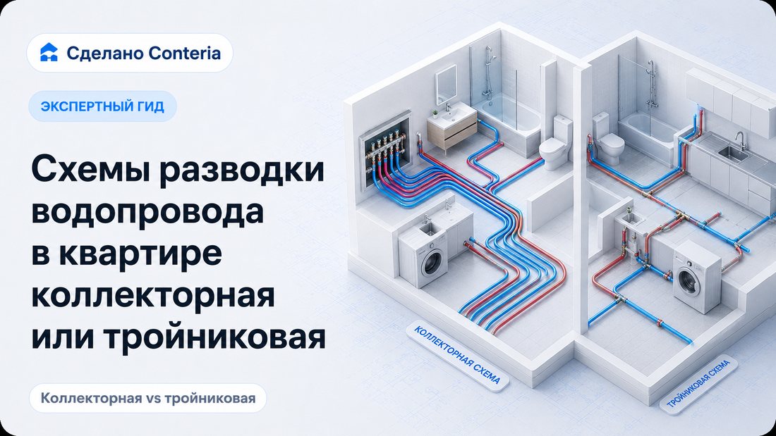 Схемы разводки водопровода в квартире коллекторная или тройниковая