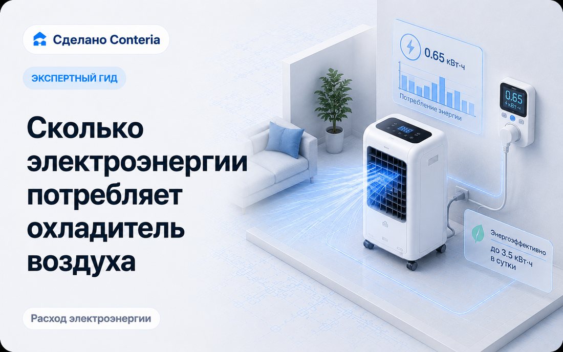 Сколько электроэнергии потребляет охладитель воздуха
