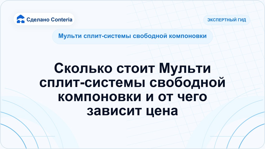 Сколько стоит Мульти сплит-системы свободной компоновки и от чего зависит цена