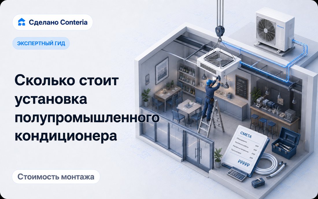 Сколько стоит установка полупромышленного кондиционера