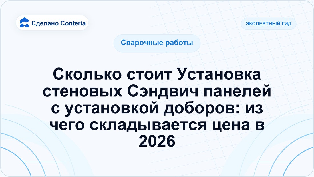 Сколько стоит Установка стеновых Сэндвич панелей с установкой доборов: из чего складывается цена в 2026