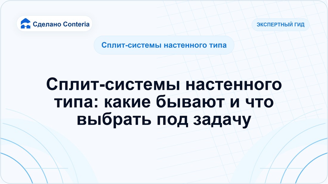 Сплит-системы настенного типа: какие бывают и что выбрать под задачу