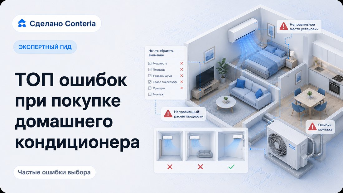 ТОП ошибок при покупке домашнего кондиционера