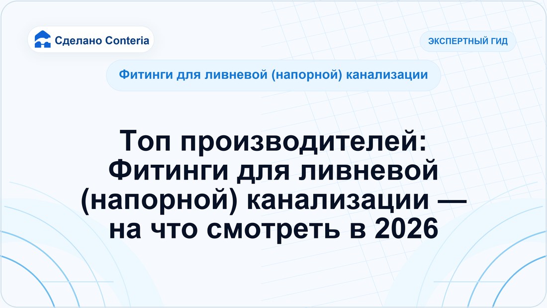 Топ производителей: Фитинги для ливневой (напорной) канализации — на что смотреть в 2026