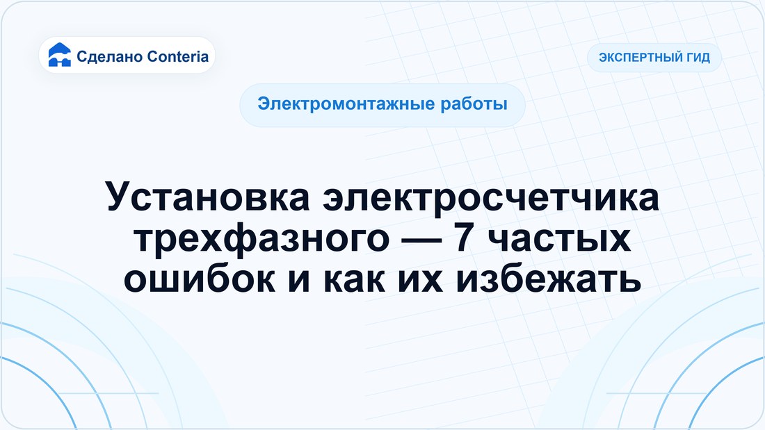 Установка электросчетчика трехфазного — 7 частых ошибок и как их избежать