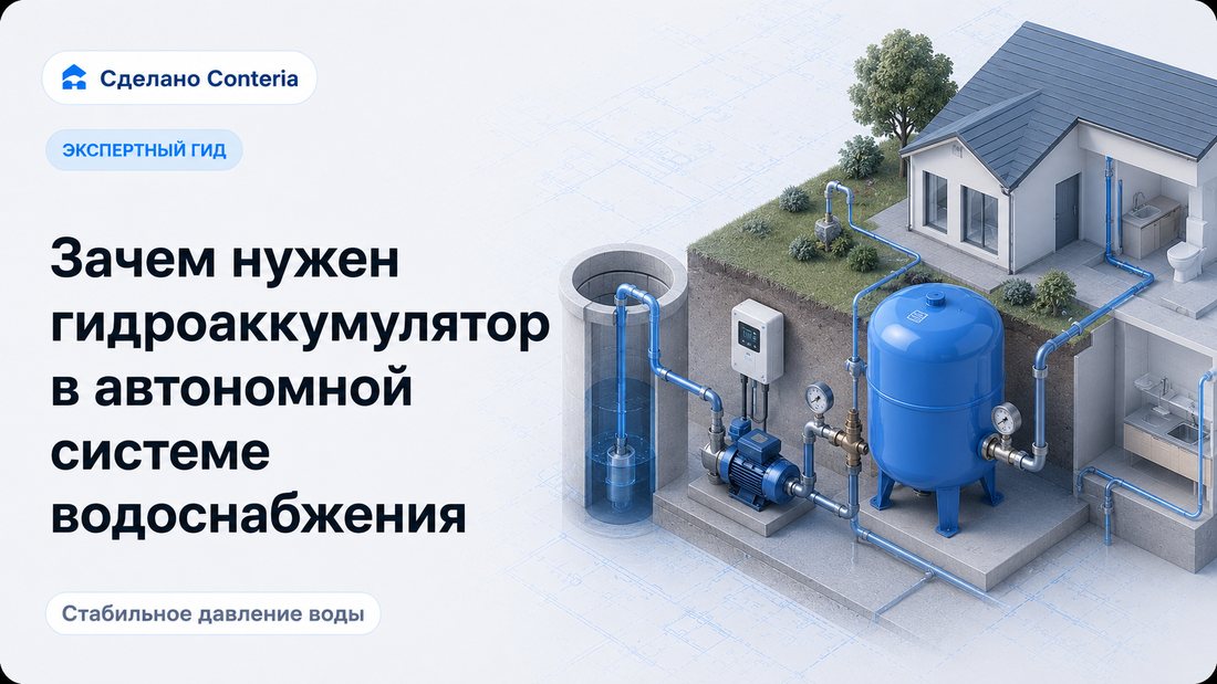 Зачем нужен гидроаккумулятор в автономной системе водоснабжения