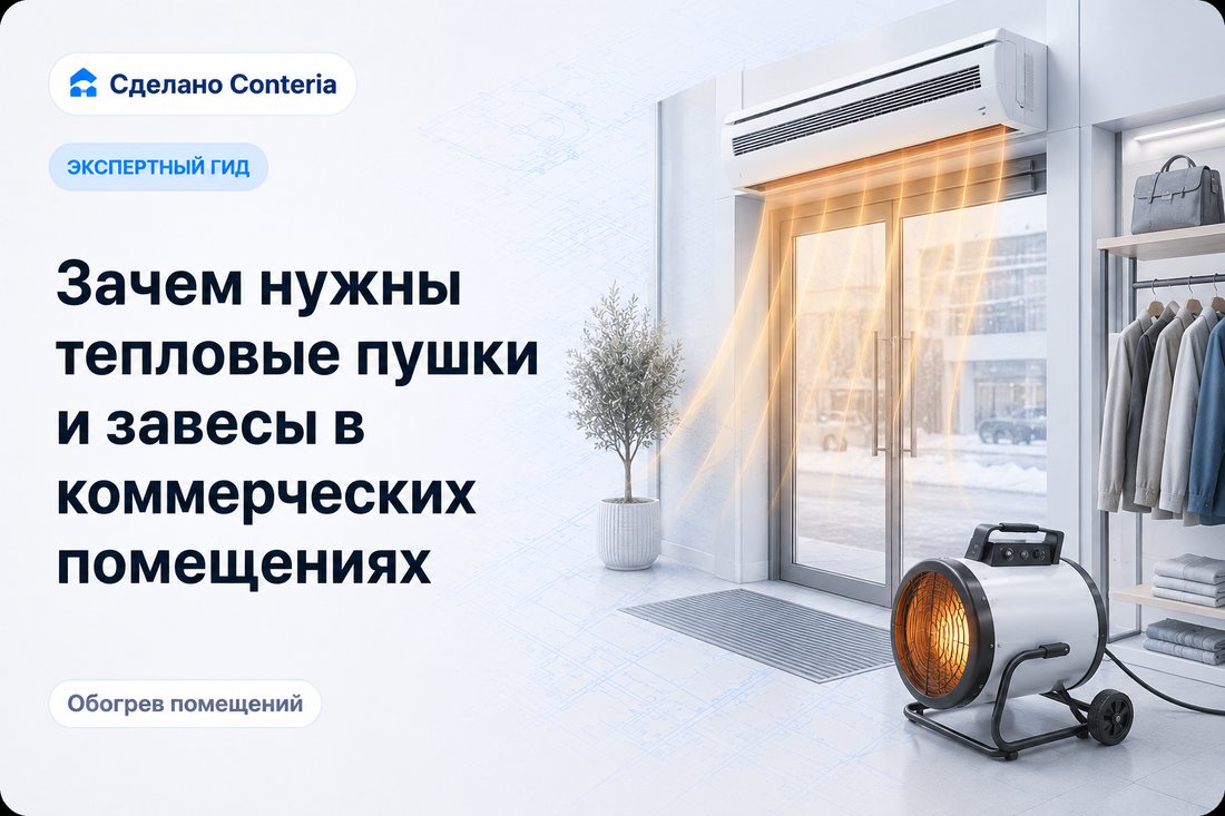 Зачем нужны тепловые пушки и завесы в коммерческих помещениях